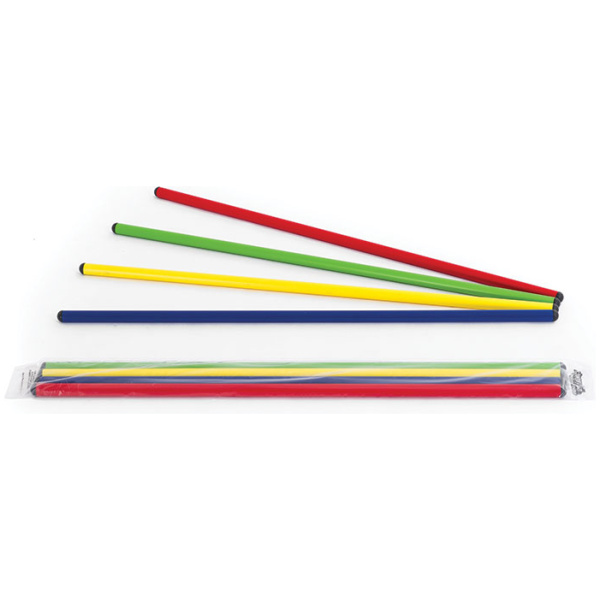 Set de patru bastoane colorate din PVC, pentru gimnastică