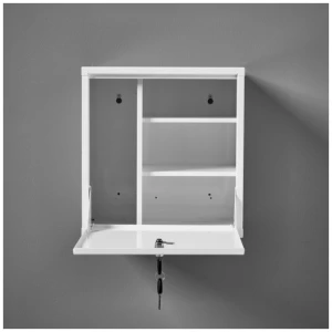 Dulap pentru trusa de prim ajutor CURE, 1 usa, inchidere mecanica, 400x380x285 mm