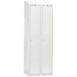 Dulap vestiar DELUX, 2 sectiuni, 800x550x1900, usi gri