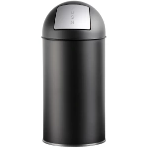 Cos de gunoi de birou cu capac cu auto-inchidere, negru