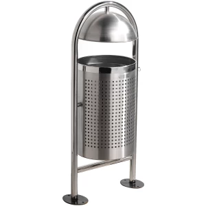 Cos de gunoi de exterior, 28 L, inox