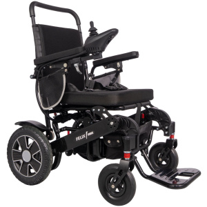 Scaun cu rotile electric, Felix, pliabil, latime sezut 46 cm, greutate suportata 130 kg
